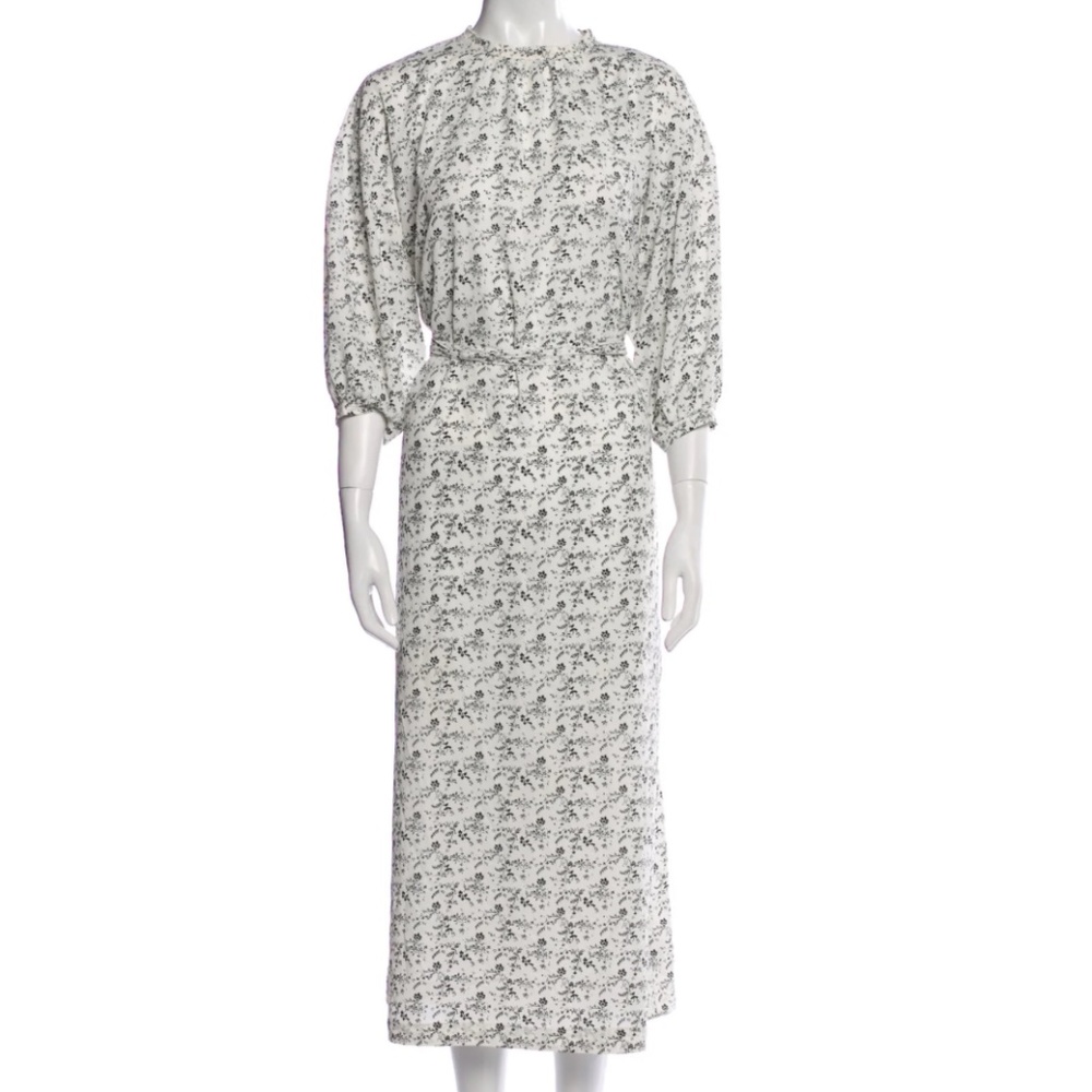 SENLIS Floral Print Long Dress